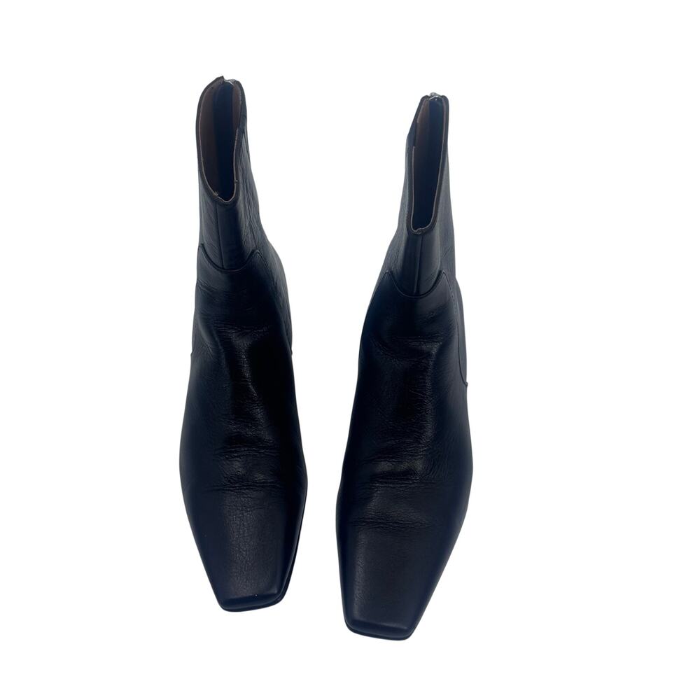 Madewell Women's The Lexie Ankle Boot Square Toe Comfort Leather Black Size 7 - Picture 6 of 8